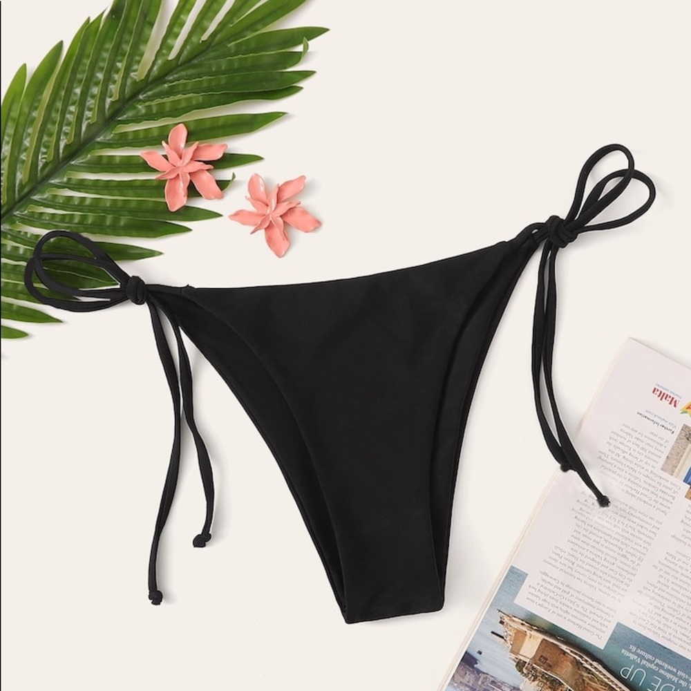 Black Tie Side Bikini bottoms